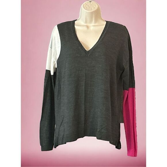 Lane Bryant Fine Merino Collection Sweater Womens 14/16 Colorblock - Picture 1 of 10